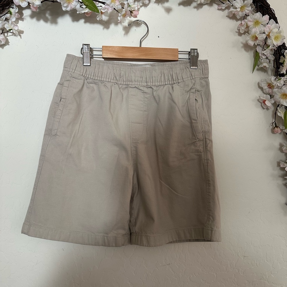Abercrombie Kids Light Gray Flat Front Shorts